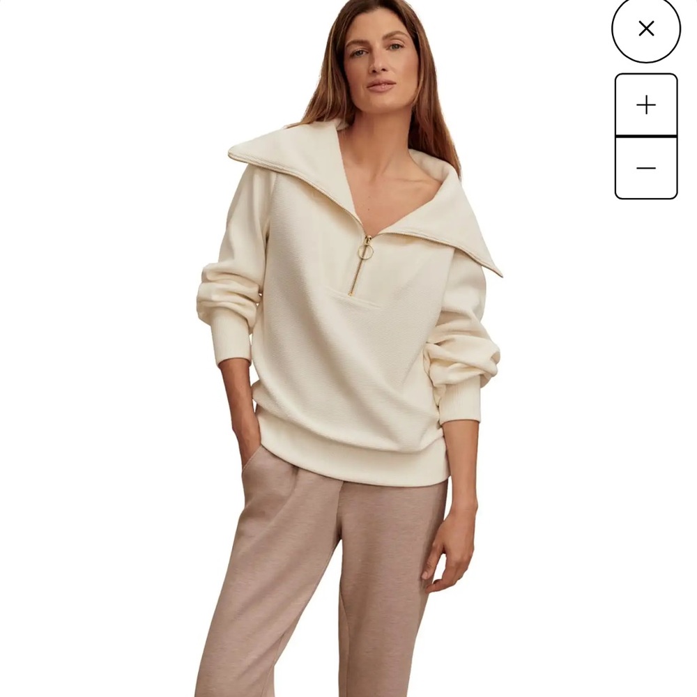 Varley Vine ivory Ribbed pullover